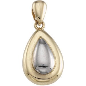 18K Yellow Teardrop Pendant