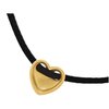 14KY 17.5 x 18.25mm Metal Fashion Heart Pendant with 18 inch Leather Cord Ref 213261