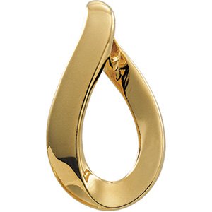 14K Yellow Tear Drop Omega Slide