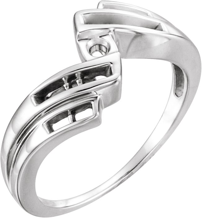 Accented Bypass Engagement Ring, Band or Shank