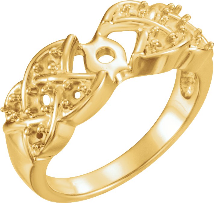 Accented Tulipset® Woven Engagement Ring or Band