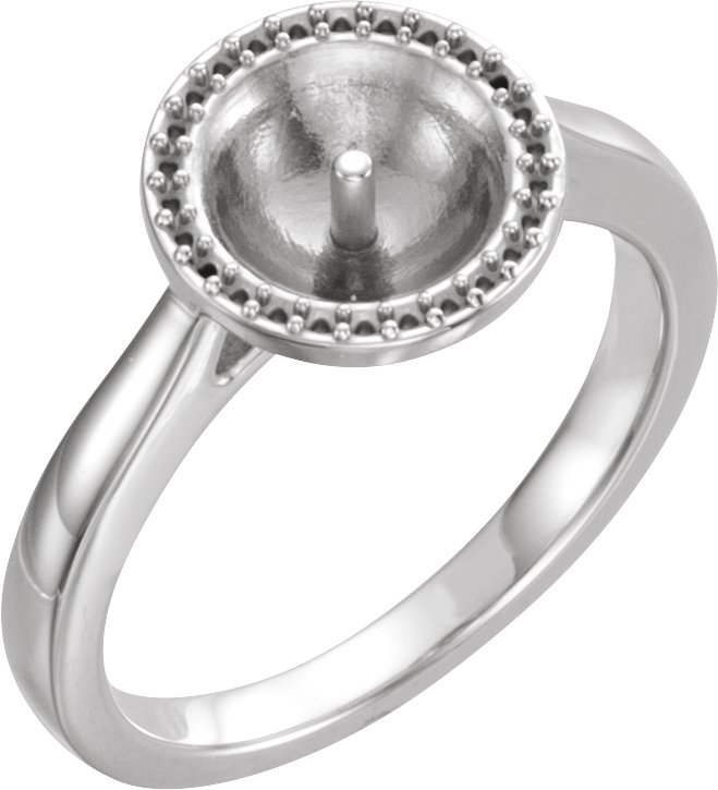 Halo-Style Pearl Ring