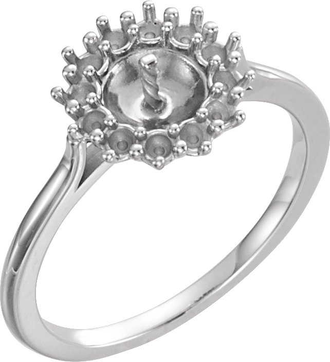 Halo-Style Pearl Ring