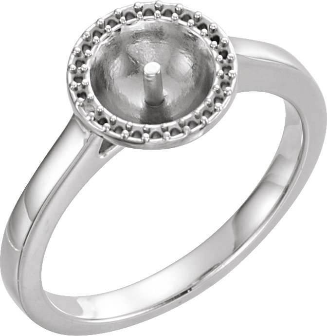 Halo-Style Pearl Ring