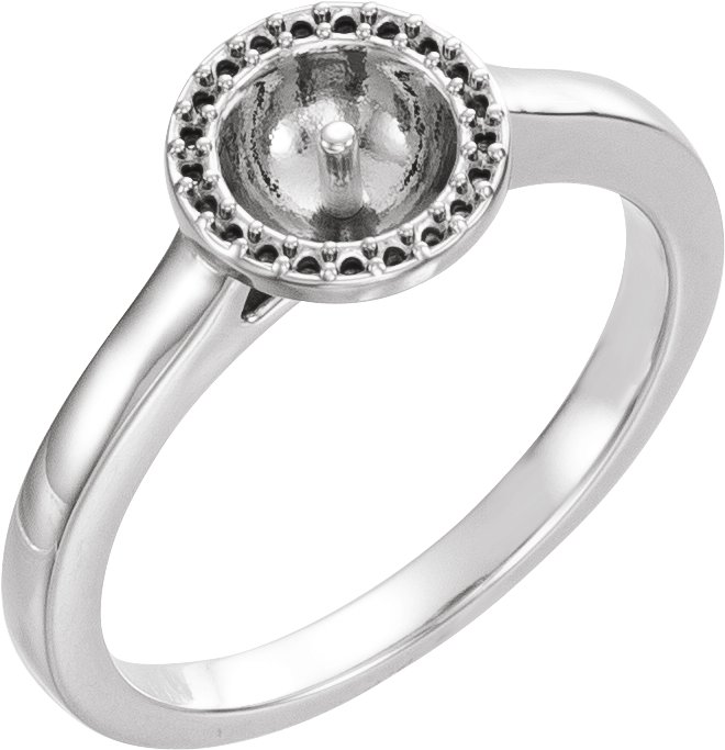 Halo-Style Pearl Ring