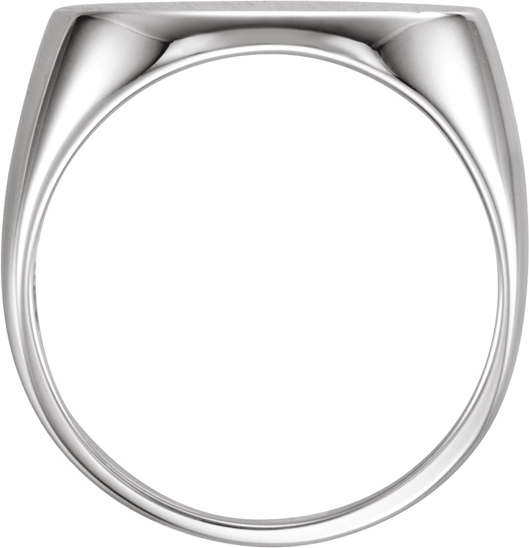 Sterling Silver 18x12 mm Oval Signet Ring