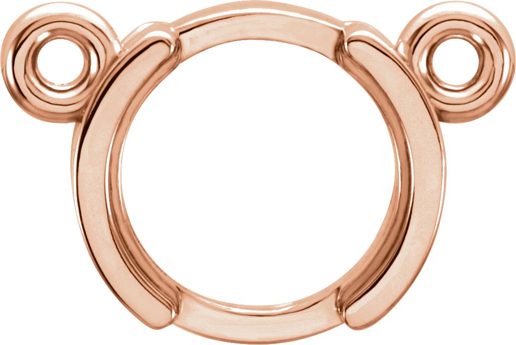 Round Half-Bezel Necklace Center