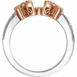 14kt White & Rose Gold Engagement Ring Mounting