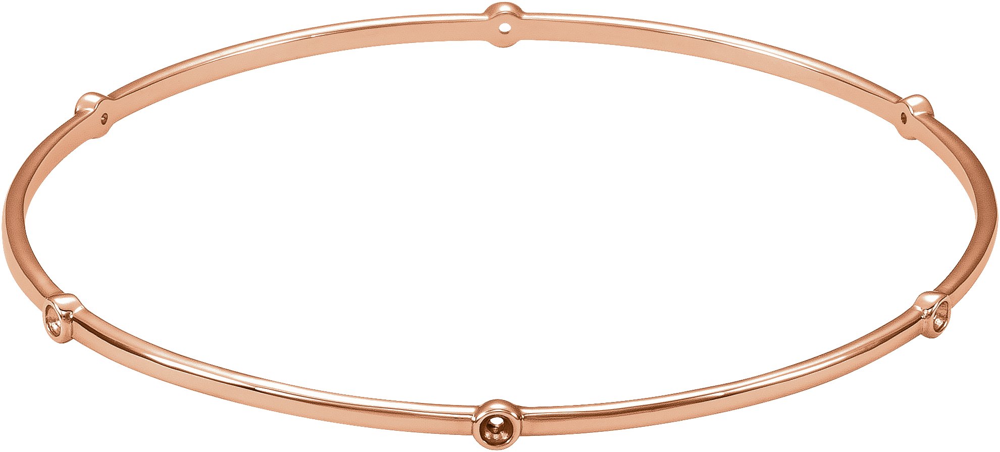 Кръгъл Bezel-Set Бенгъл 8" Bracelet Монтаж
