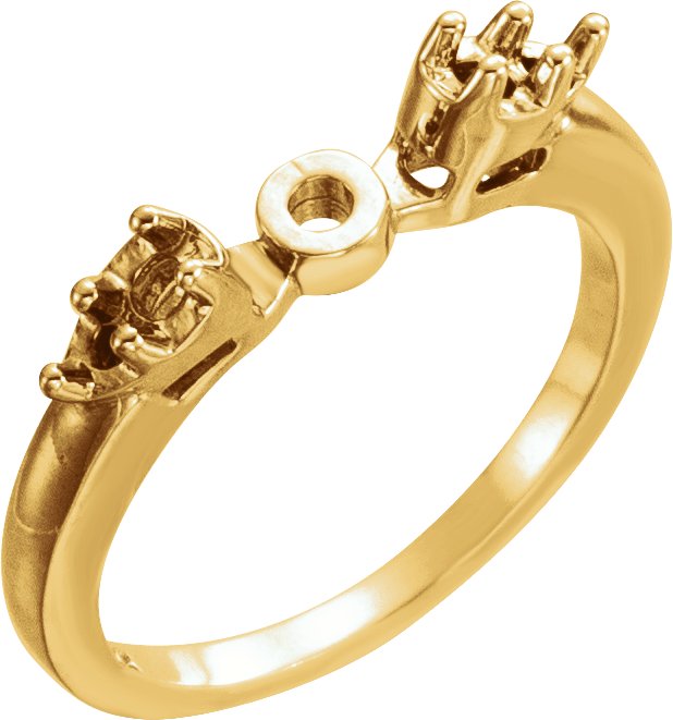 Accented Tulipset® Engagement Ring