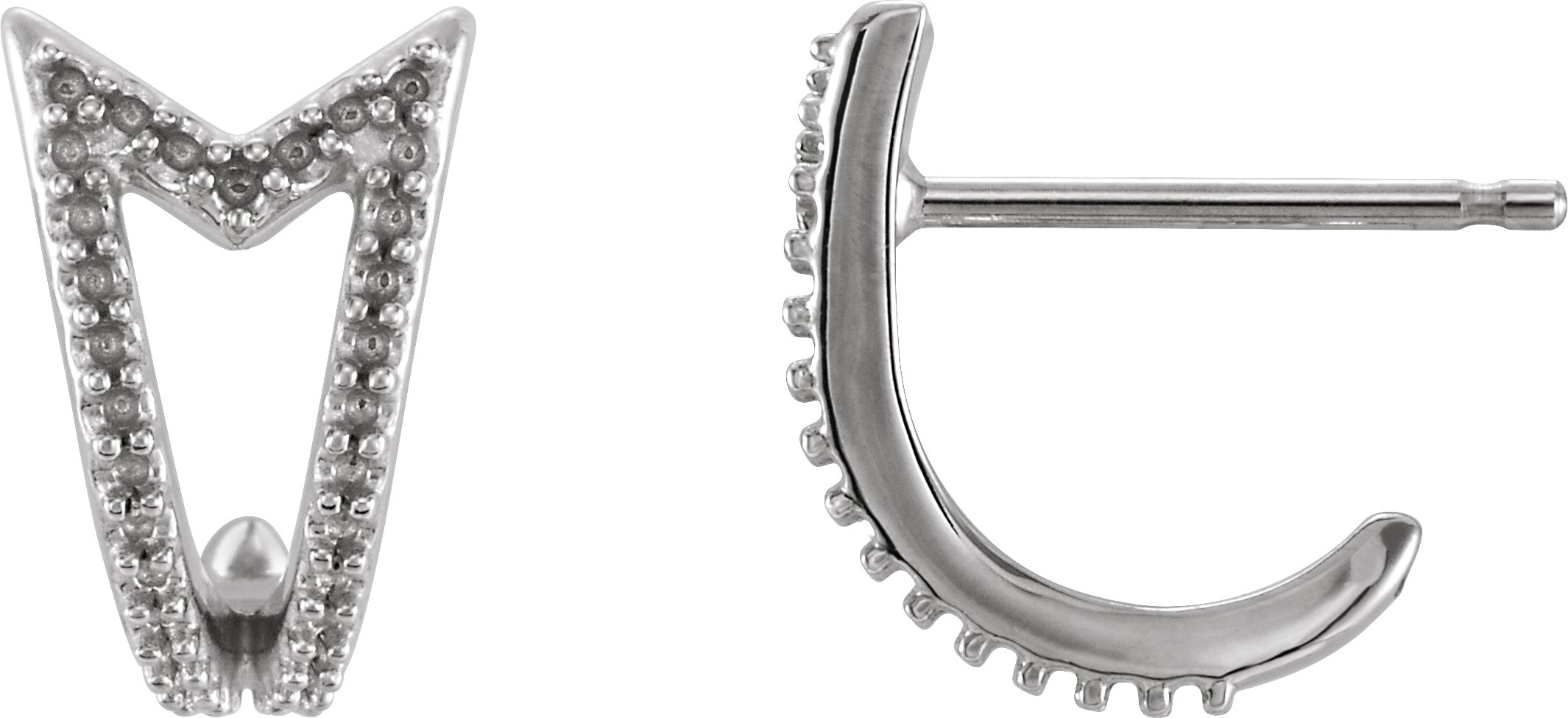 Geometric J-Hoop Earrings