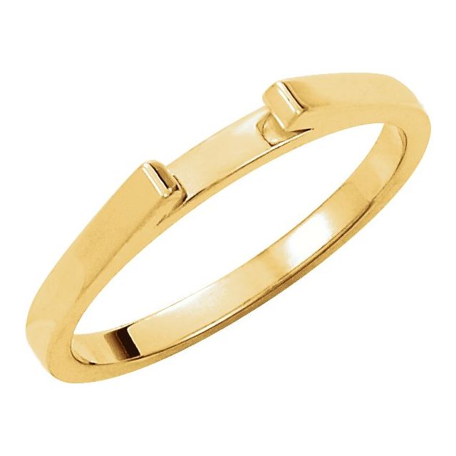 14K Yellow Matching Band for 4 mm Round Engagement Ring