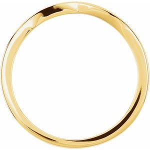 14K Yellow Matching Band for 8x6 mm Engagement Ring