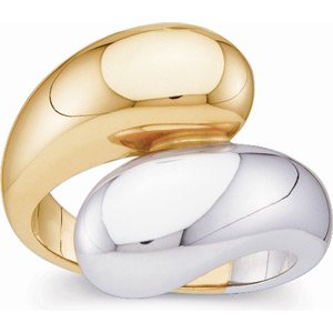 10K Yellow/White Bypass Ring