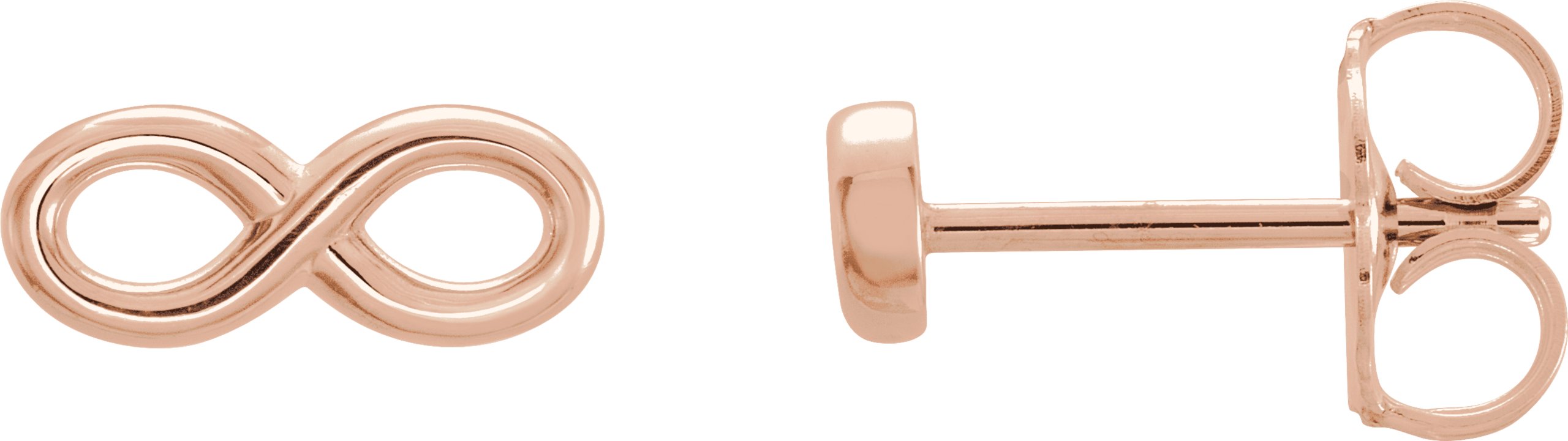 14K Rose Infinity-Inspired Earrings