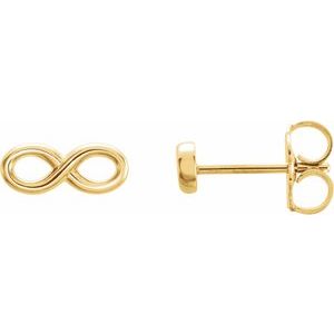 14K Yellow Infinity-Inspired Earrings