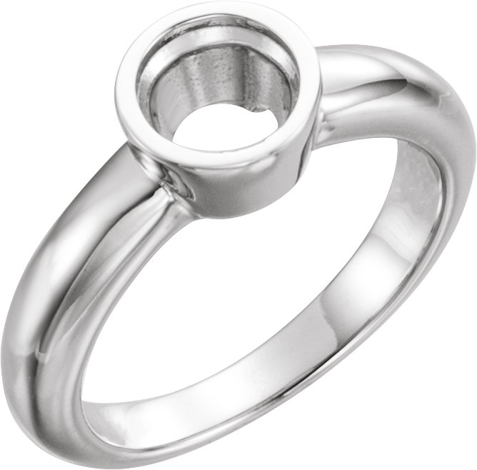 Bezel-Set Solitaire Engagement Ring
