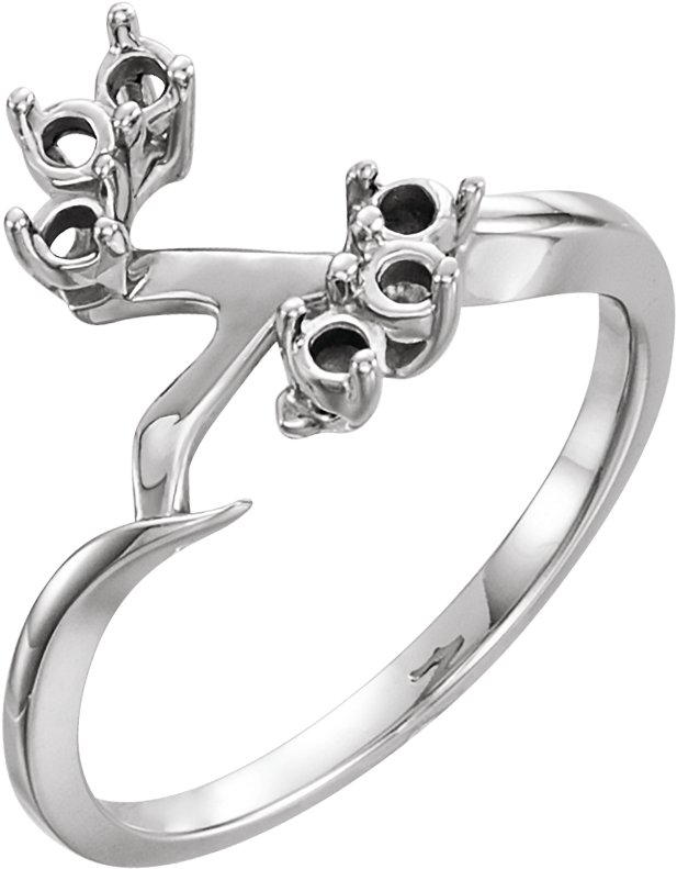 Accented Bypass Engagement Ring or Band