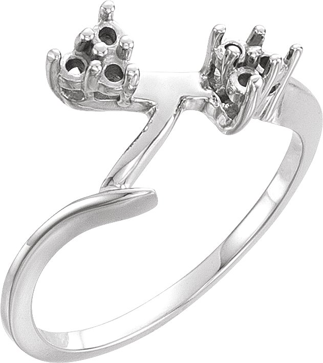 Accented Bypass Engagement Ring or Band
