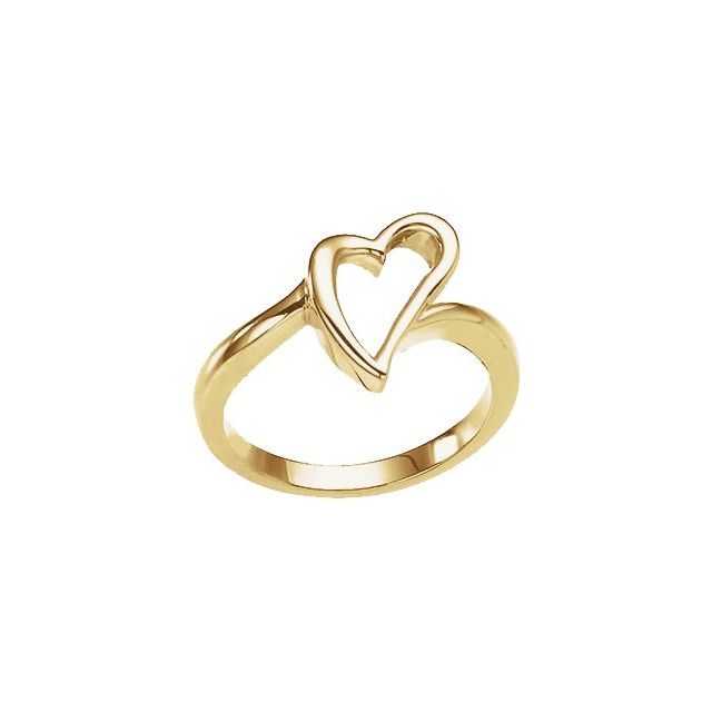 10K Yellow Heart Ring
