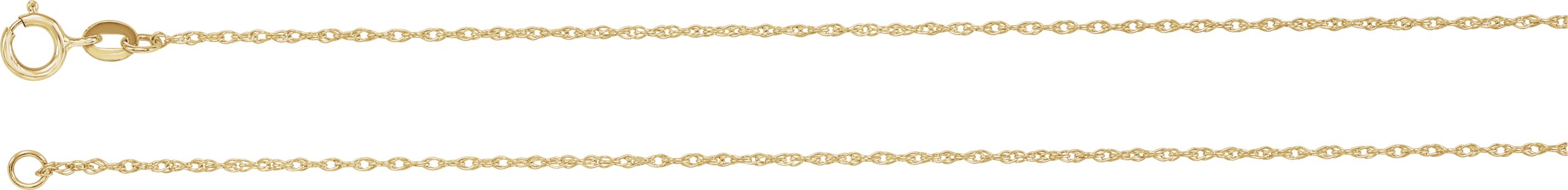 18K Yellow 1 mm Solid Rope 16 inch Chain Ref. 9879140