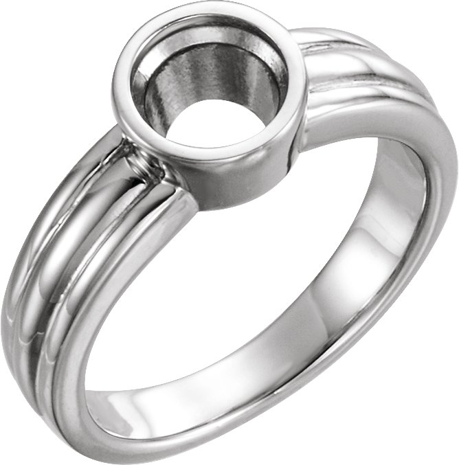 Bezel-Set Solitaire Engagement Ring