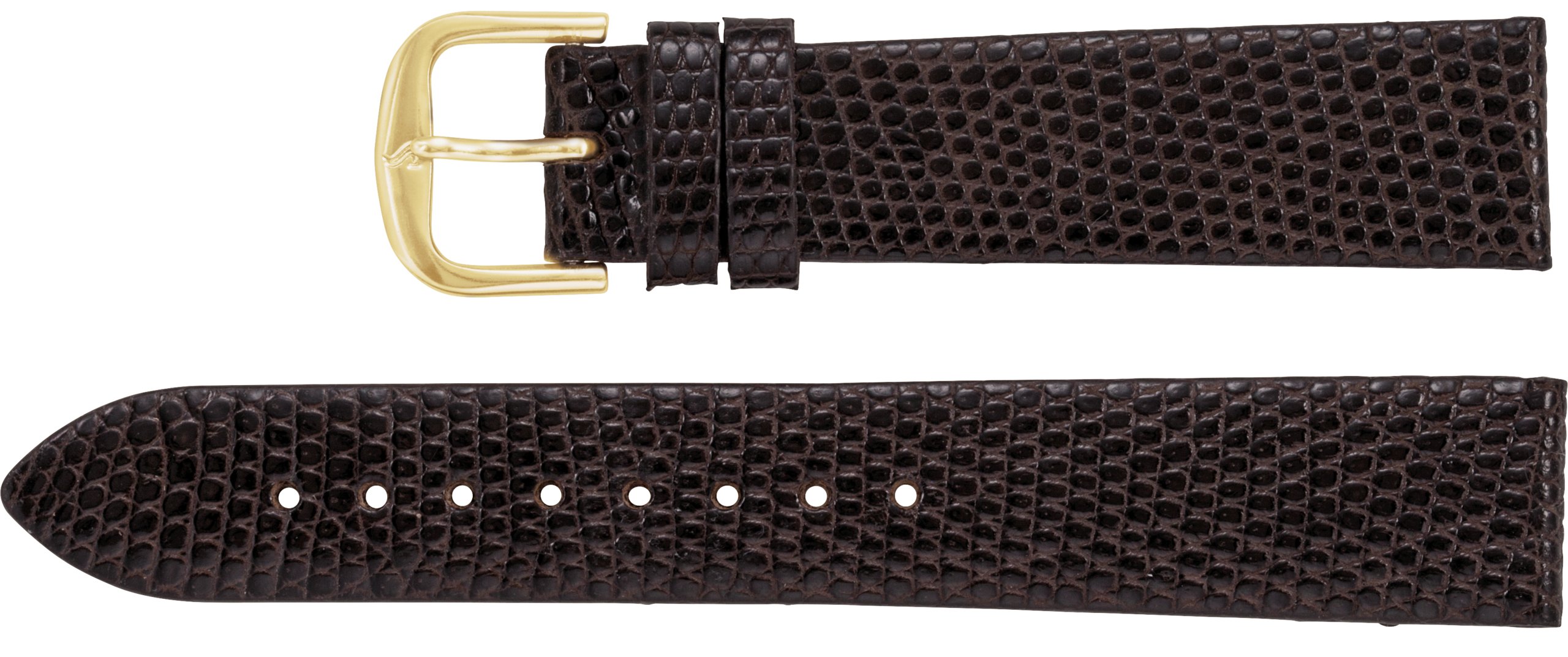 Men's Flat Genuine Lizard Grain Watch Band