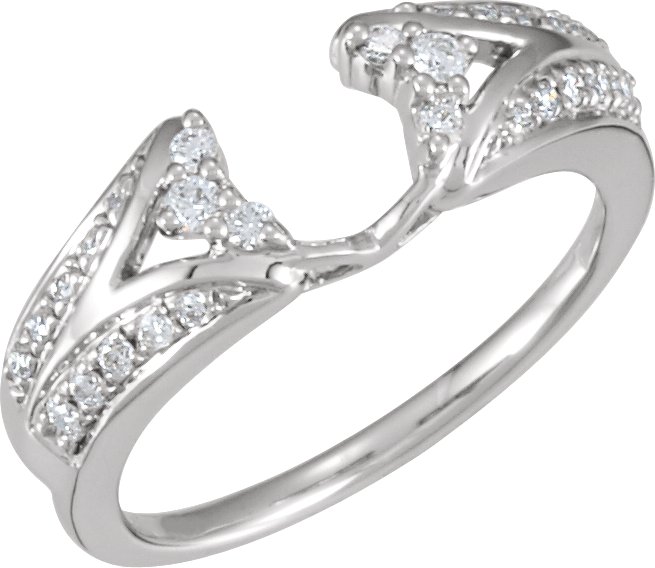 14K White .25 CTW Diamond Enhancer Ring Ref 4980088