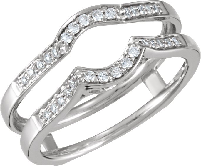 14K White .20 CTW Diamond Ring Guard Ref 4980128