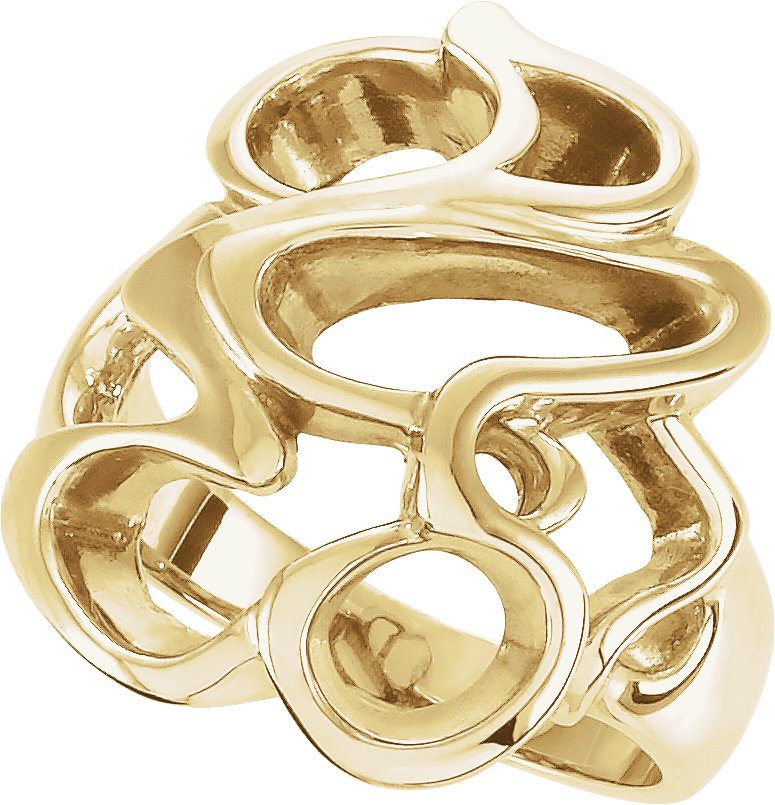 14K Yellow Freeform Ring