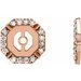 14K Rose 1/8 CTW Natural Diamond Earring Jackets