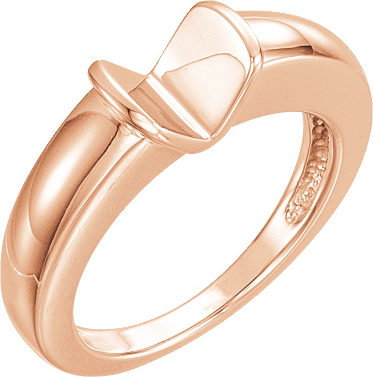 14K Rose 4.1 mm Round Solitaire Engagement Ring Mounting 
