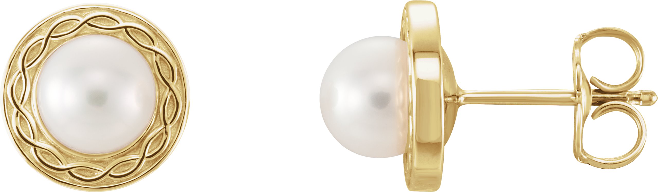 Solitaire Pearl Earrings