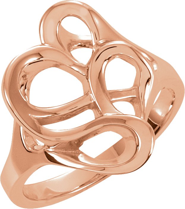 14K Rose Freeform Ring