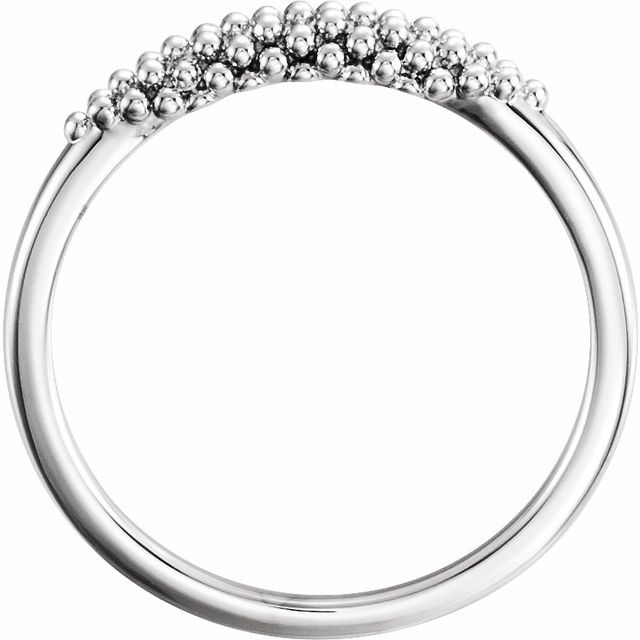 Platinum Beaded Ring
