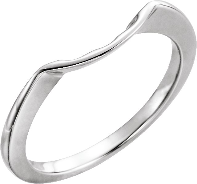14K White Matching Band for 7 mm Ring