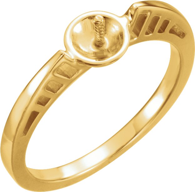 Solitaire Pearl Ring
