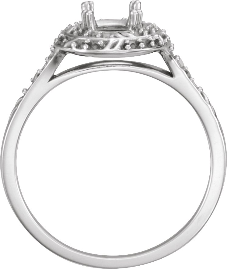 10K X1 White 5.8 mm Round Engagement Ring Mounting