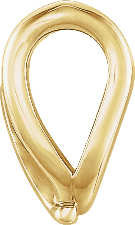 14K Yellow Gold Marquise Pendant Setting Rabbit Ear Bail Mounting 1 thumbnail image