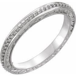 Sculptural Engagement Ring or Matching Eternity Band