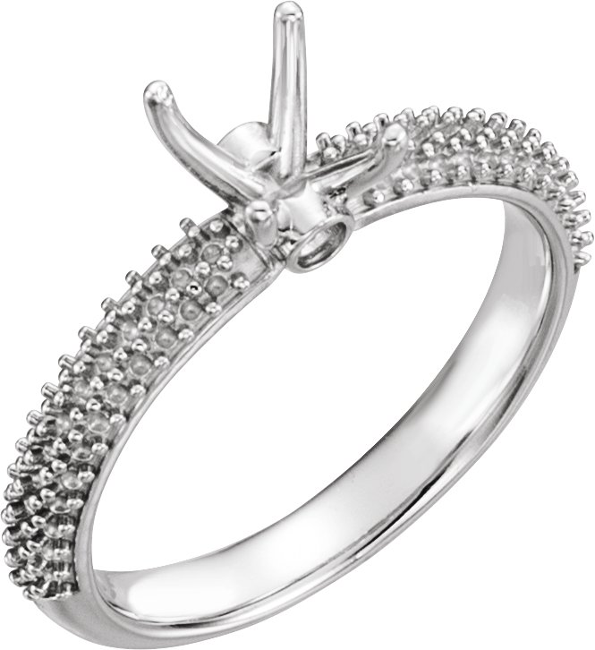 Pavé-Style Accented Engagement Ring or Band
