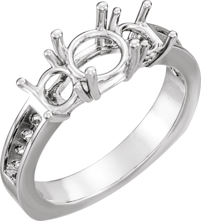 Three-Stone Accented Engagement Ring or Band