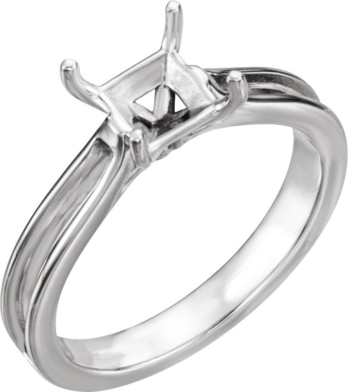 Channel-Set Reverse Tapered Engagement Ring or Band