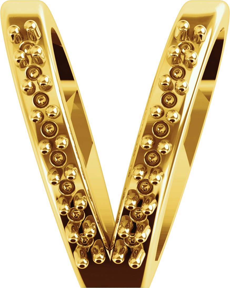 18K Жълто злато .8 mm Кръгъл Accented Rabbit Ear Bail