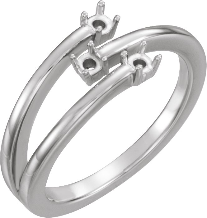 Three-Stone Bypass Ring