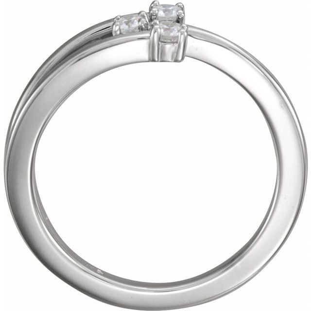 14K White 1/5 CTW Diamond Freeform Ring