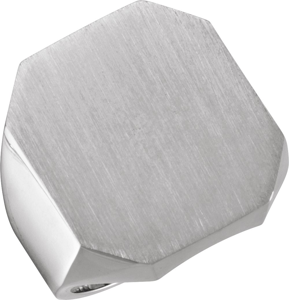 Sterling Silver 22x20 mm Octagon Signet Ring 