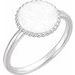 Sterling Silver Engravable Beaded Ring