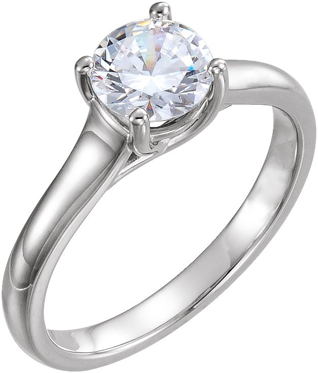 Continuum Sterling Silver 1 CTW Diamond Solitaire Engagement Ring Ref 5034356