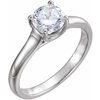 Continuum Sterling Silver 1 CTW Diamond Solitaire Engagement Ring Ref 5034356